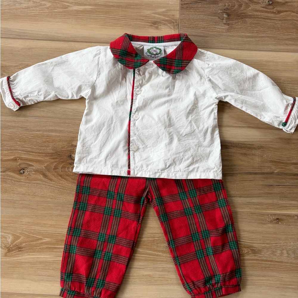 Kids Plaid Matching Set - Red and White